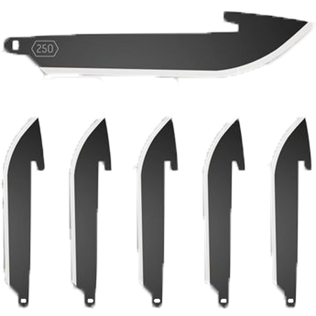 Outdoor Edge Drop Point Blade Pack Black Blades 6-PACK