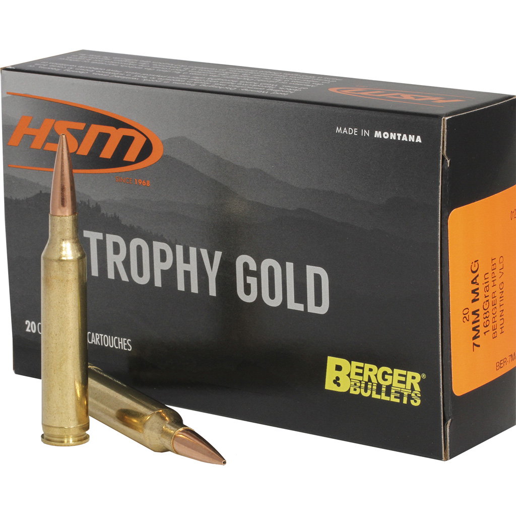 Hsm Trophy Gold 7MM Rem. Mag. 168 Gr. Berger Vld 20 Rd.