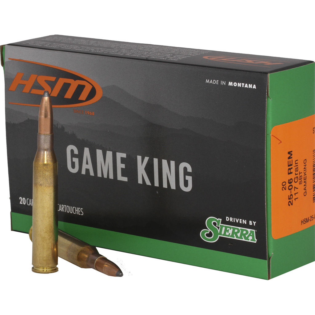 Hsm 25-06 Rem 117 Gr Game King 20 Rd
