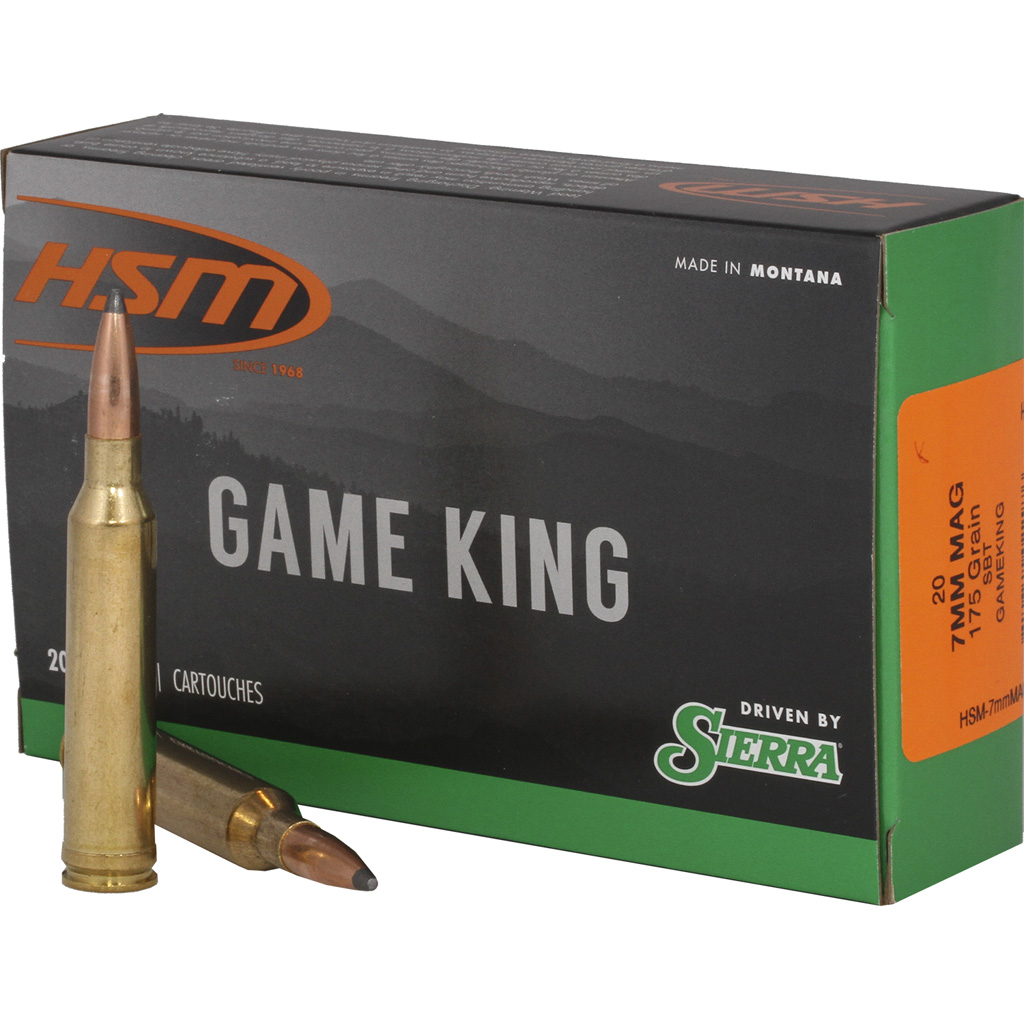 Hsm 7MM Rem Mag 175 Gr Spitzer Boat Tail 20 Rd.