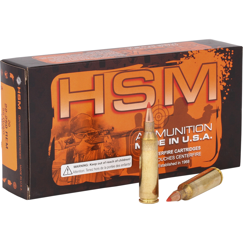 Hsm 22-250 Rem 55GR V-max 20RD