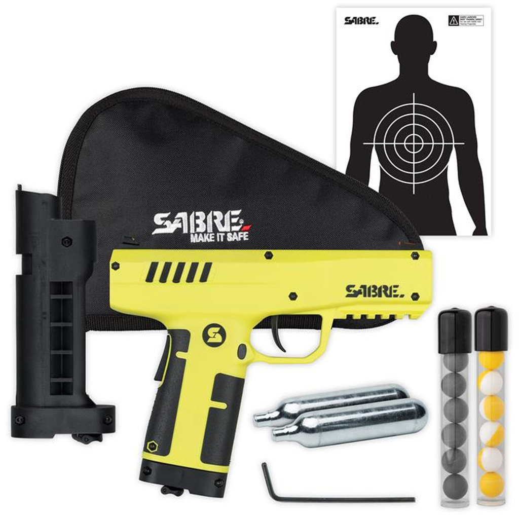 Sabre Compact Launcher Kit - Ca Approved, Yellow, 7 Shots