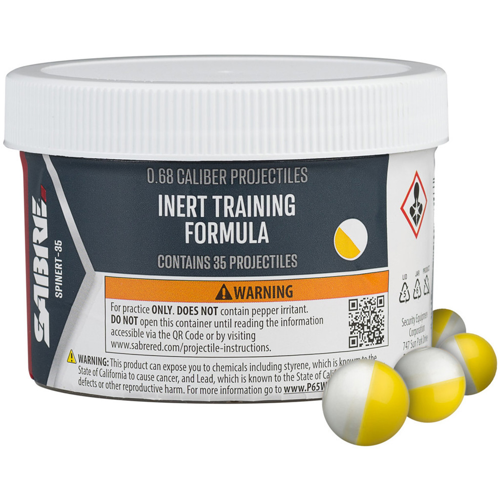Sabre Inert Practice 0.68 Caliber Projectile - 35 Count Jar