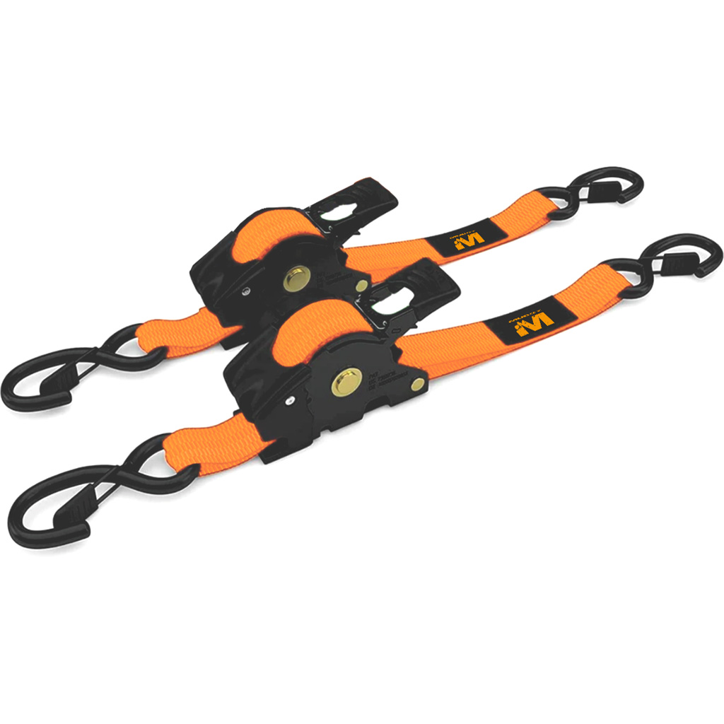 Muddy Retractable Ratchet Straps 1 X 10 2PK Orange