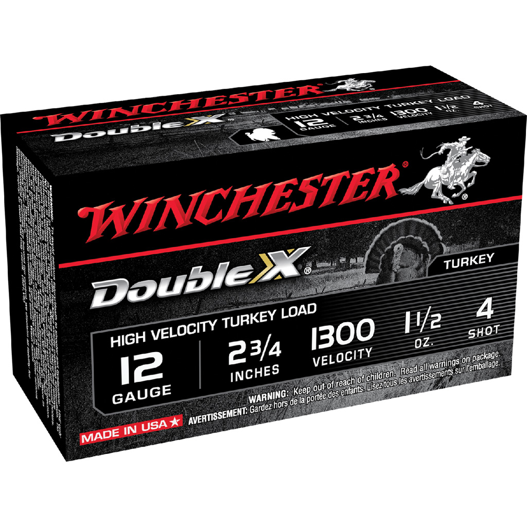 Winchester Double X 12GA 2.75 1.5OZ 4 Shot 10 Rd.