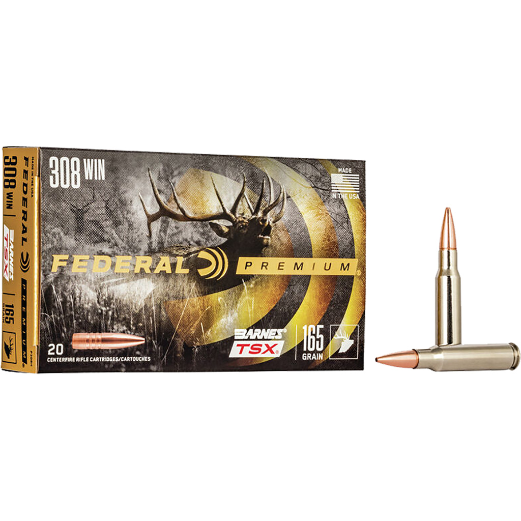 Federal Premium 308 Win 165 Gr Barnes Tsx 20 Rd
