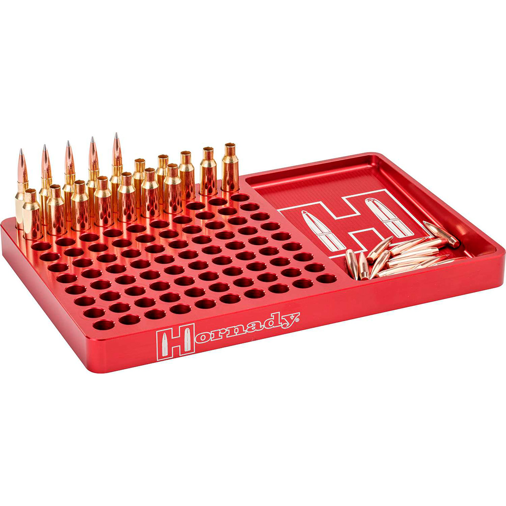 Hornady Aluminum Reloading Block 100 Capacity Red