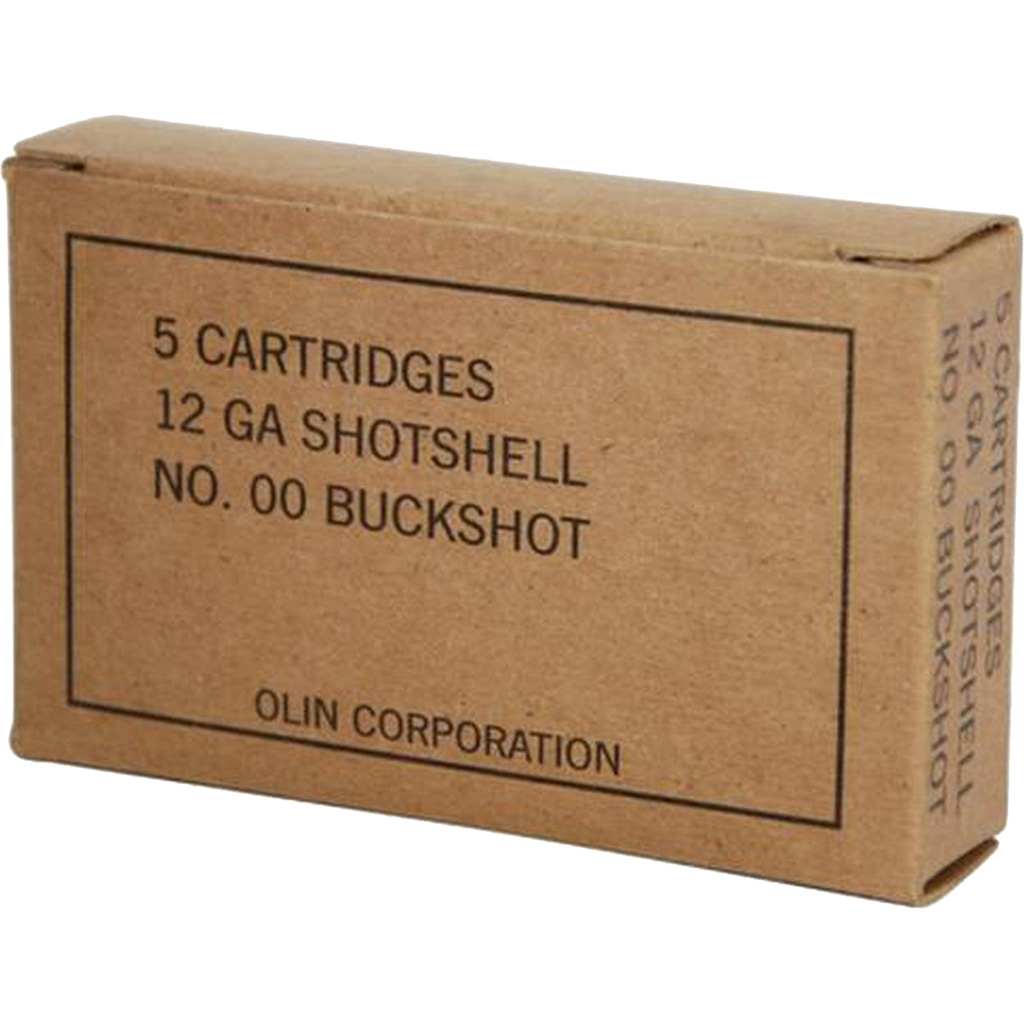 Winchester Military Grade 12GA 2-3/4 00 Buck 9 Pellet 5 Rounds