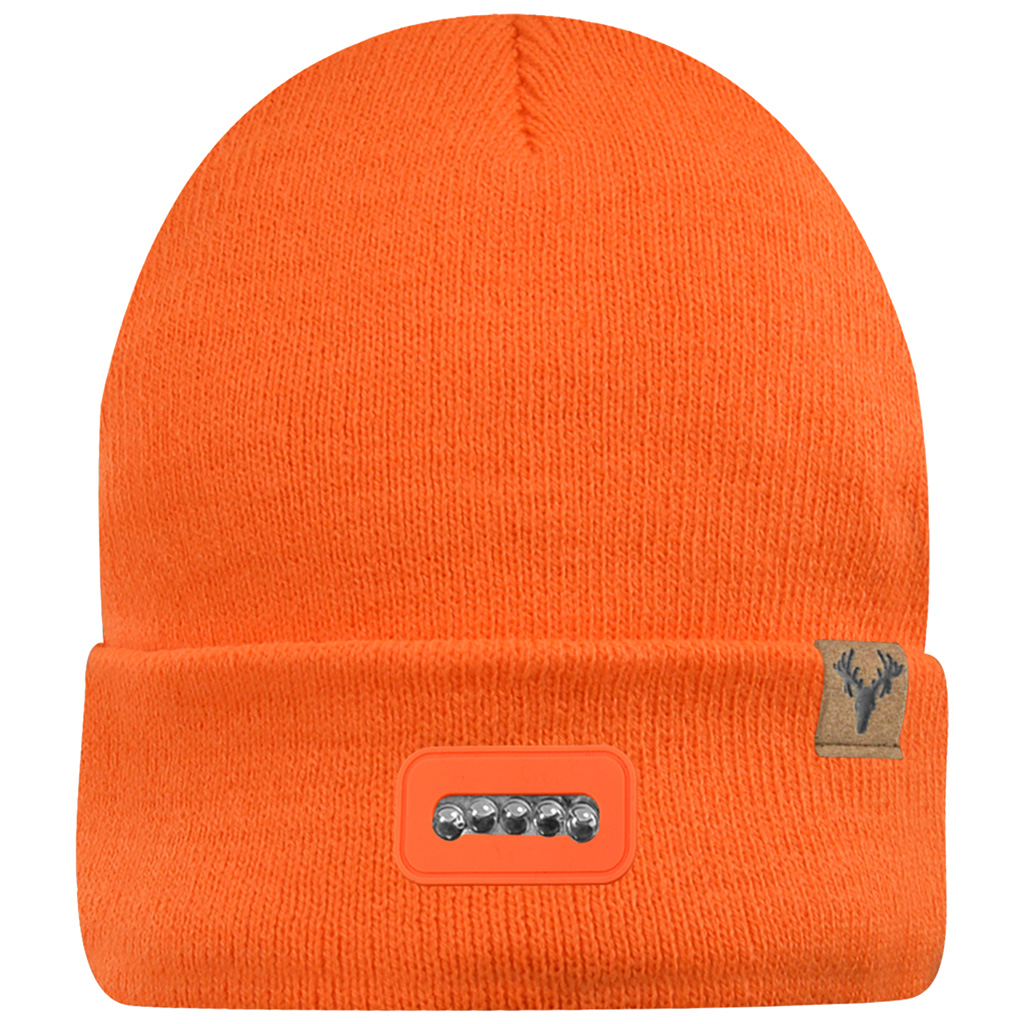 Hot Shot Basics Lighted Knit Cap Bolt Blaze Orange