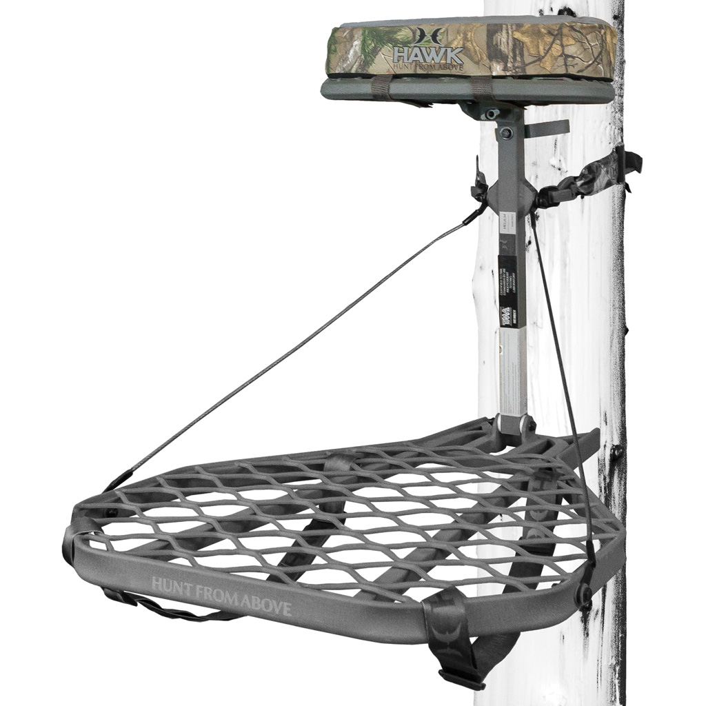 Hawk Helium Xl Hang-on Tree Stand Gray Aluminum 24 X 30
