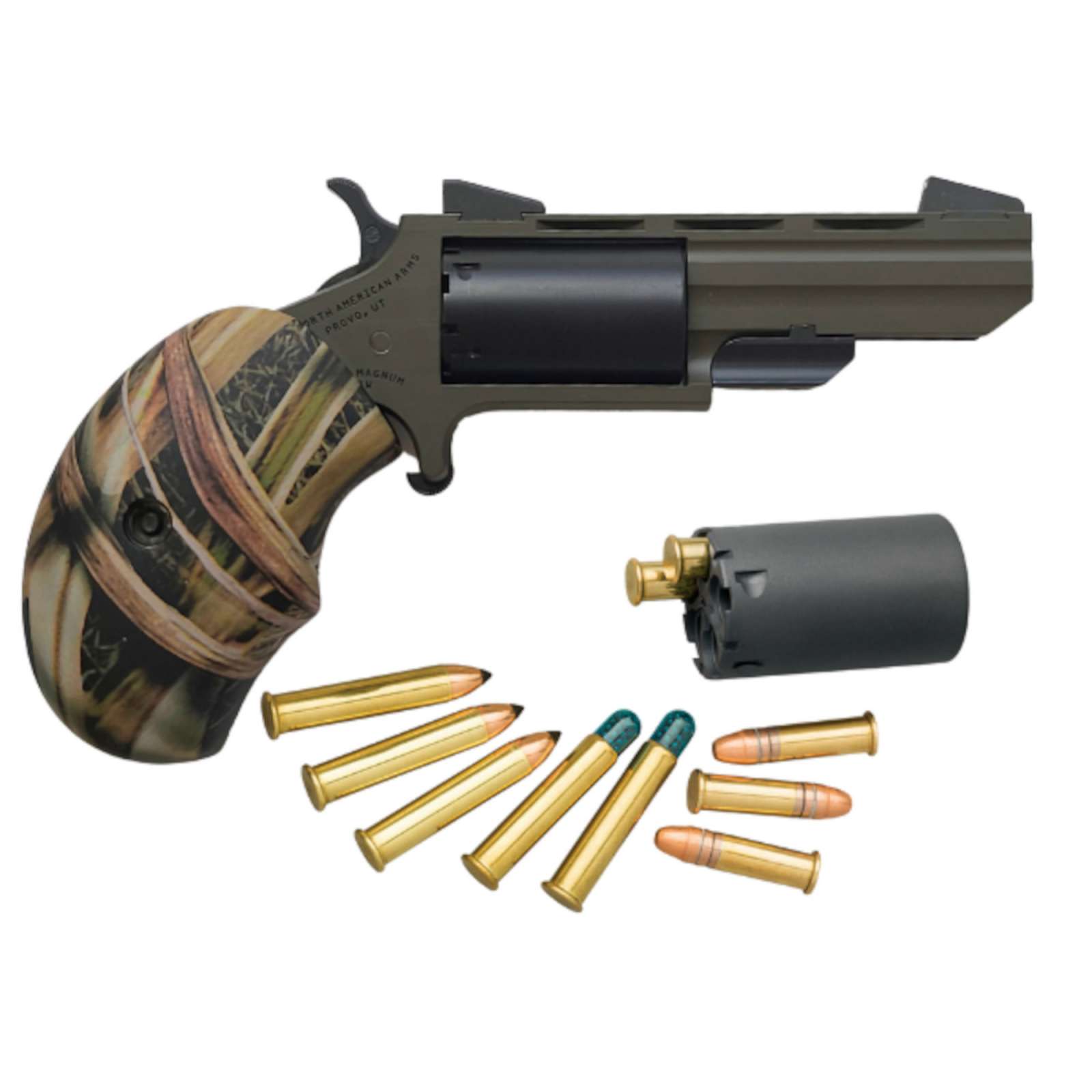 North American Arms Huntsman 22LR/22MAG 2 Revolver Od Green