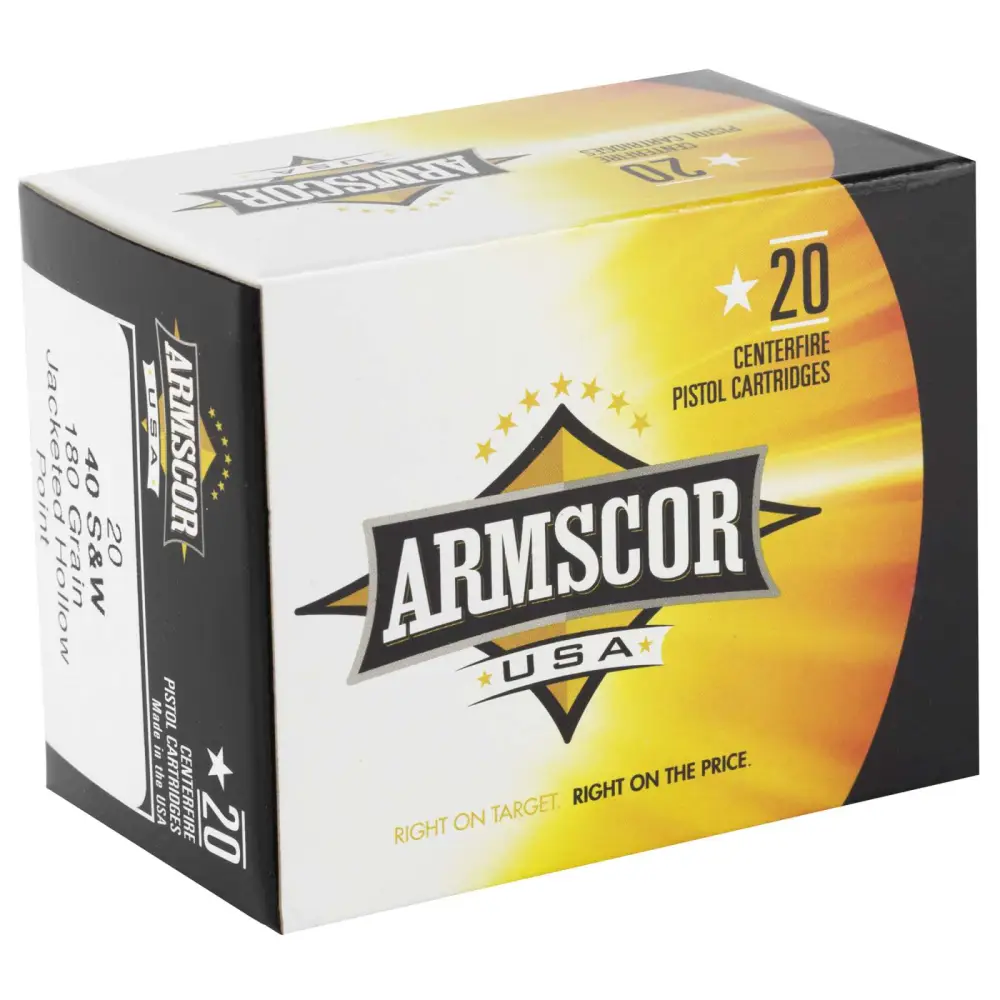 Armscor 40S&W 180GR Jhp Ammo 20 Rounds