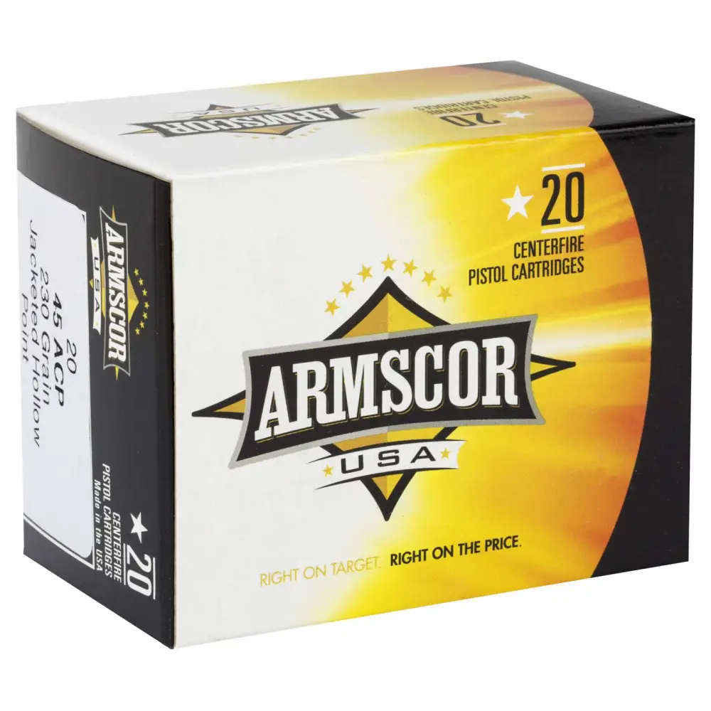 Armscor 45ACP 230GR Jhp Ammo 20 Rounds