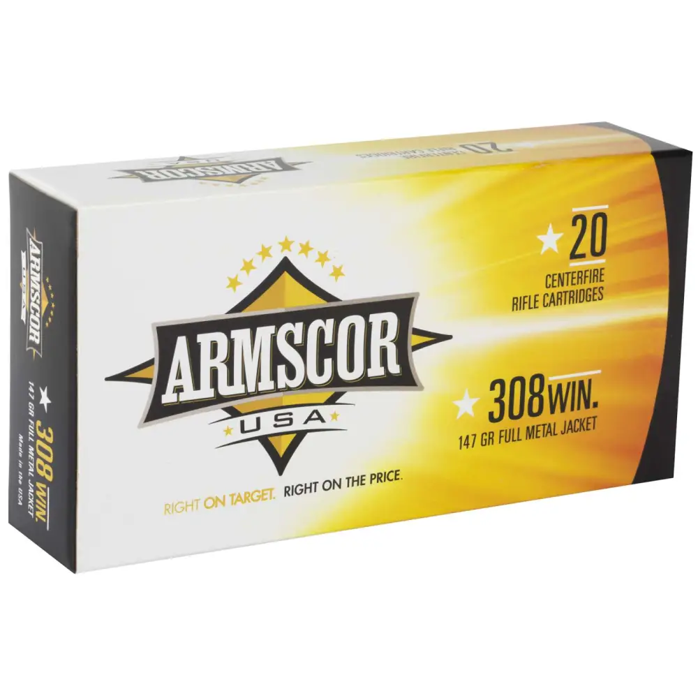 Armscor 308 Win 147 Gr Fmj Ammo 20 Rounds