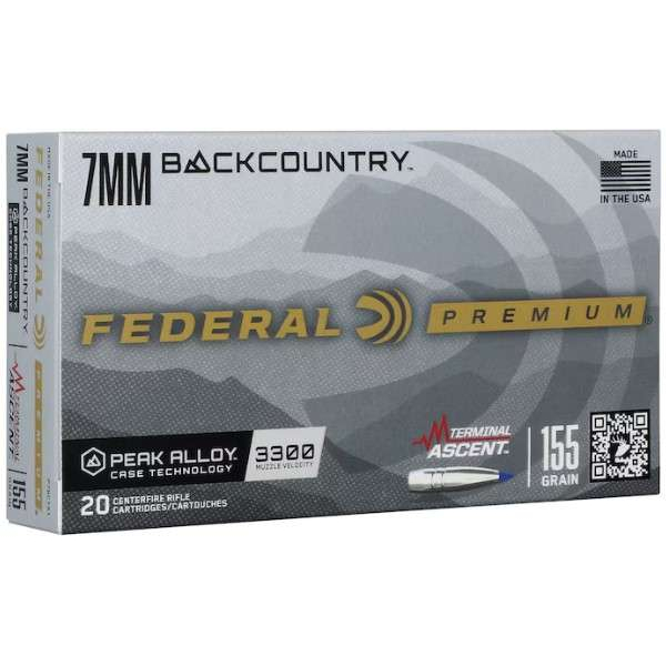 Federal 7MM Backcountry 155GR Terminal Ascent 20RD