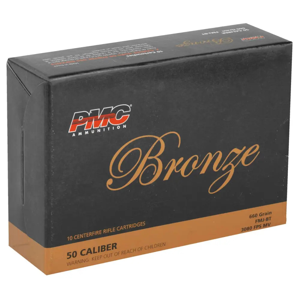 Pmc Bronze .50 Bmg 660GR Fmj-bt 10RD Box
