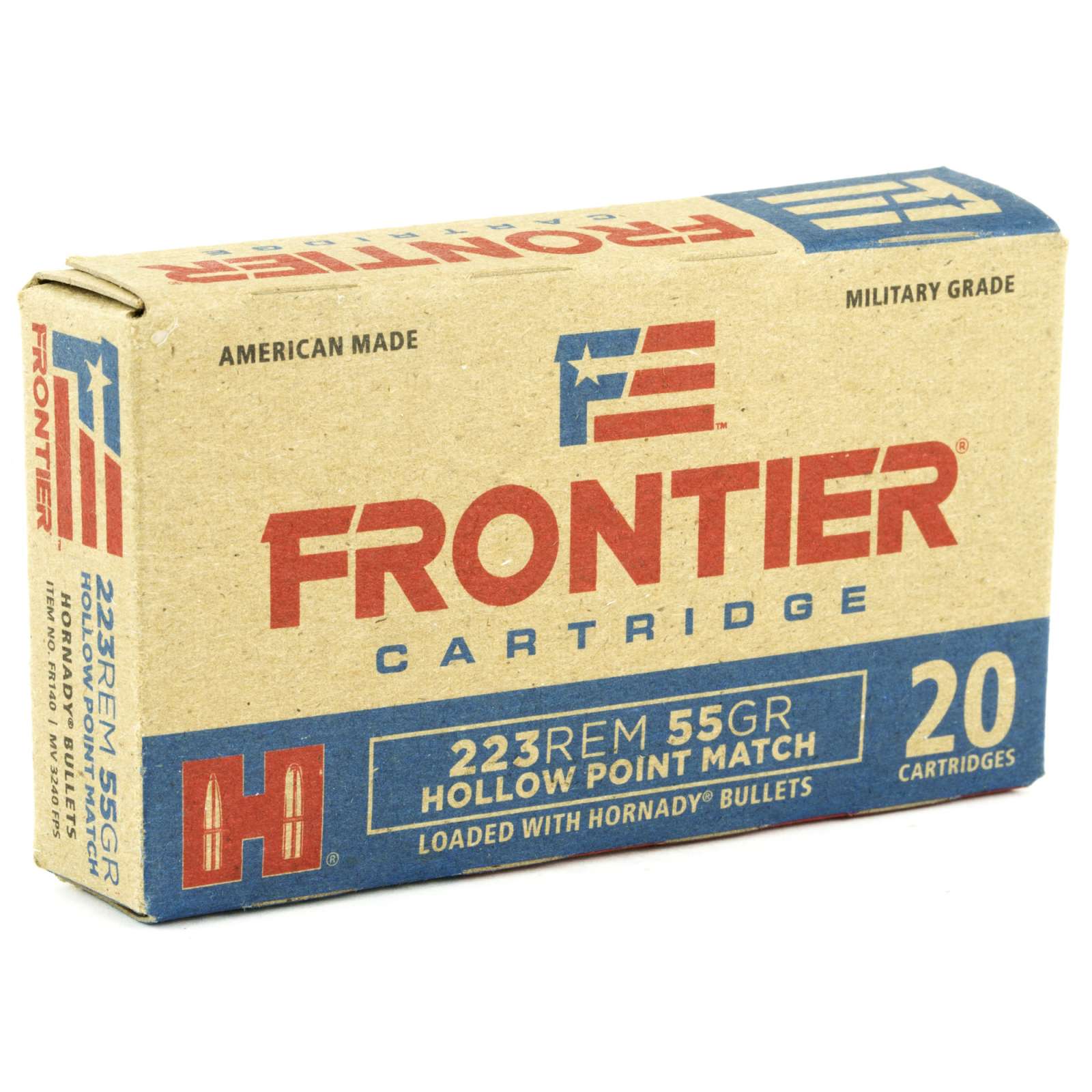 Hornady Frontier 223 Rem 55 Grain Hollow Point Match 20 Rounds
