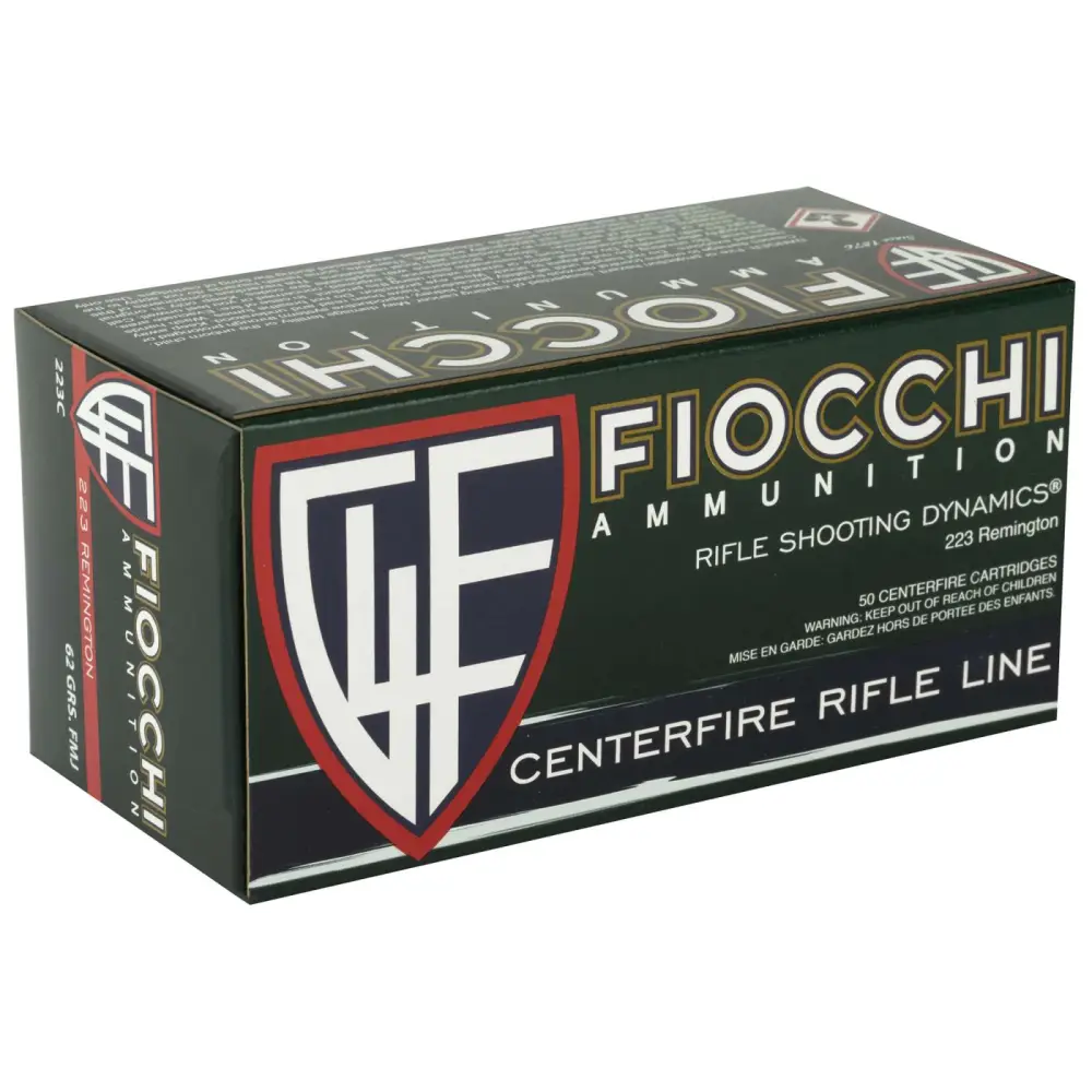 Fiocchi 223 Rem 62GR Fmjbt 50RD