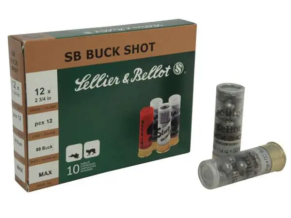 Sellier & Bellot 12GA 2.75 4 Buck 10RD Box 25 Boxes Per Case