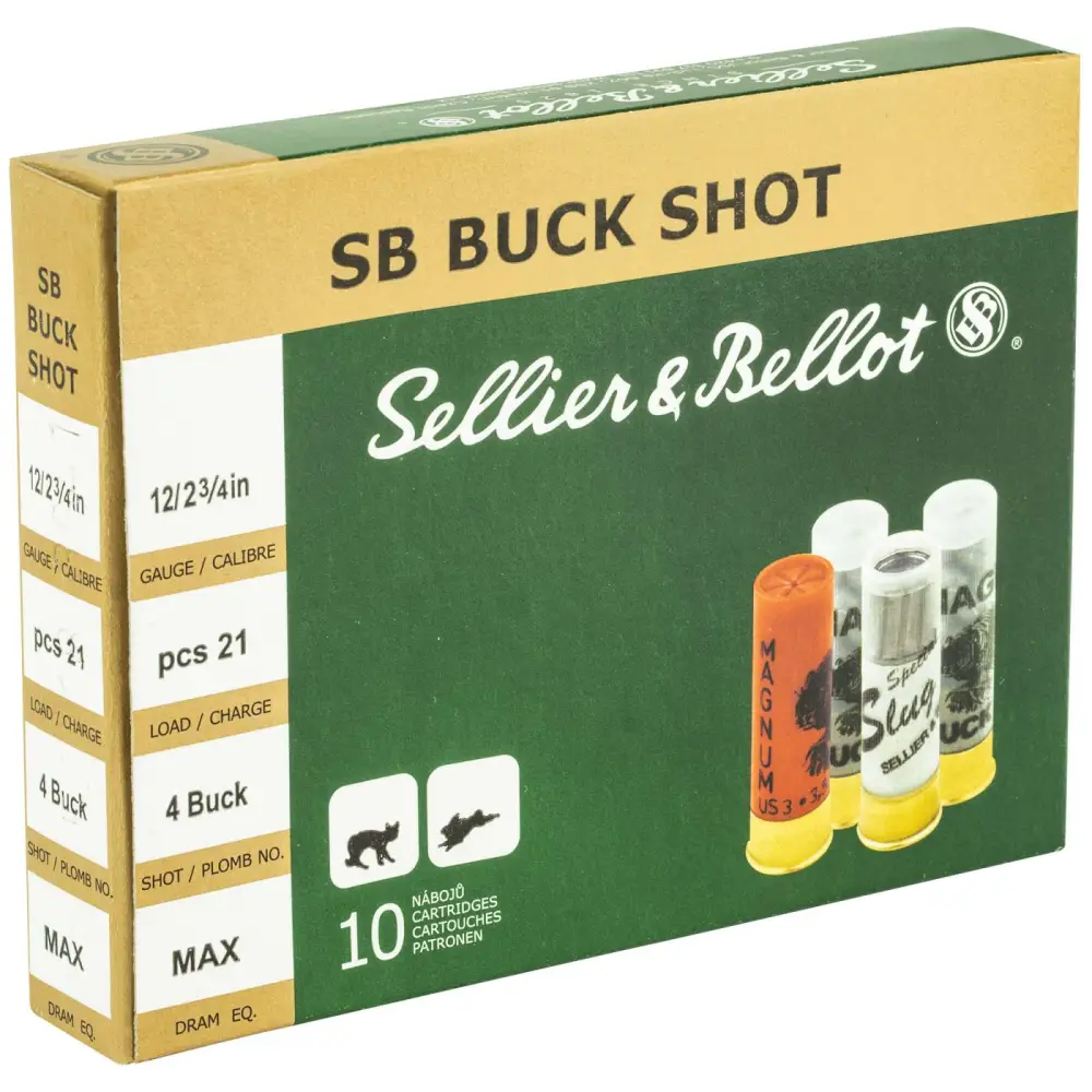 Sellier & Bellot 12GA 2.75 4 Buckshot 10-ROUND Box