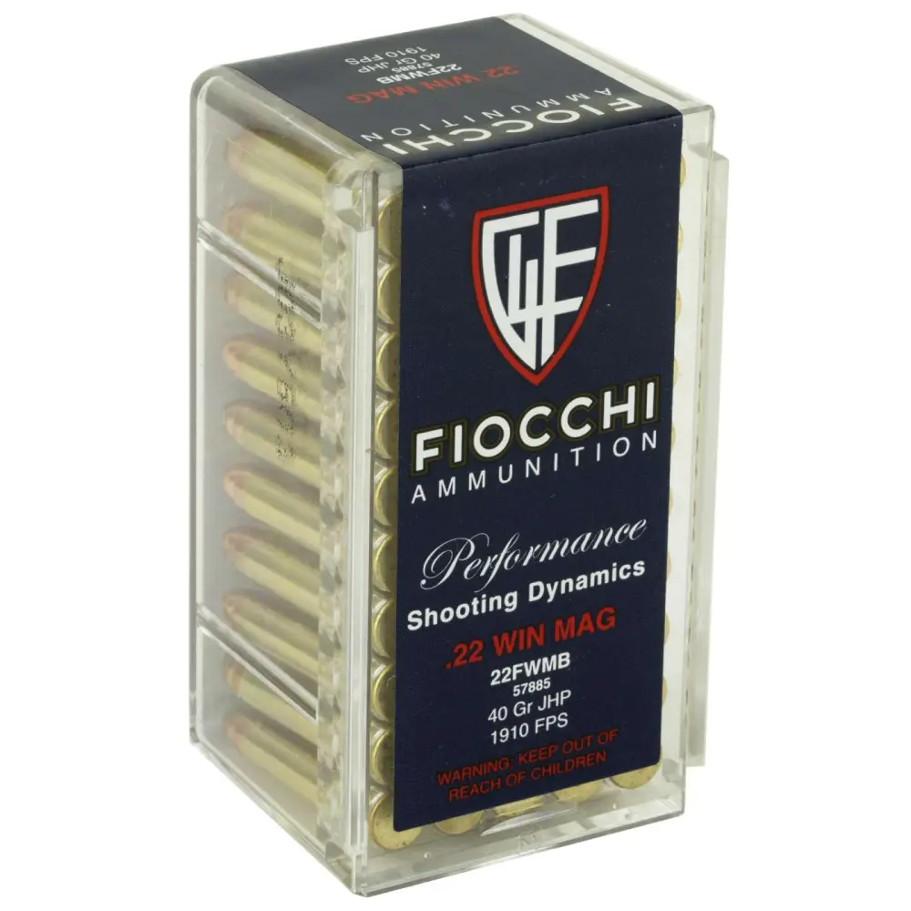 Fiocchi 22 Wmr 40GR Jhp 50-ROUND Box