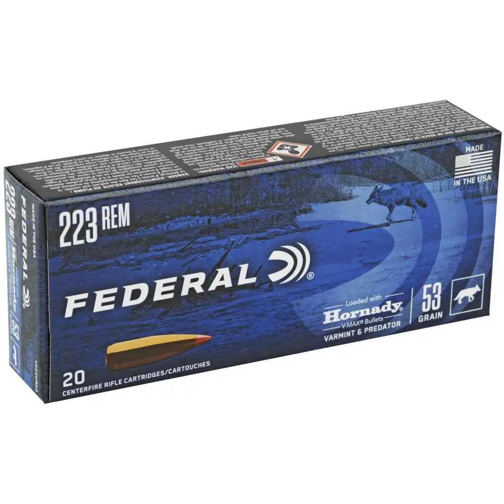 Federal .223 Rem 53GR V-max 20RD
