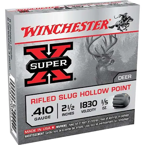 Winchester Super X 410GA 2-1/2 1/5 Oz Rifled Slug 15 Rd Value Pack