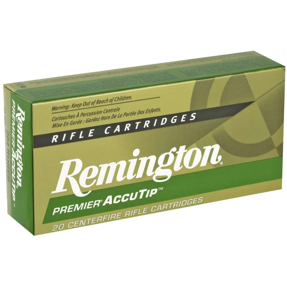 Remington Premier 204 Ruger 32GR Accutip-v Ammo 20RD