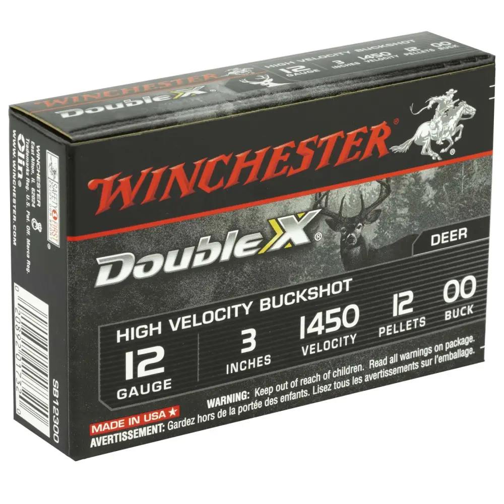 Winchester Double X 12GA 3 00 Buckshot 5 Rounds