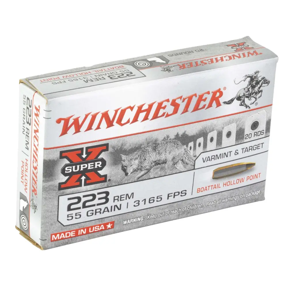 Winchester Super X .223 Rem 55GR Bthp 20RD