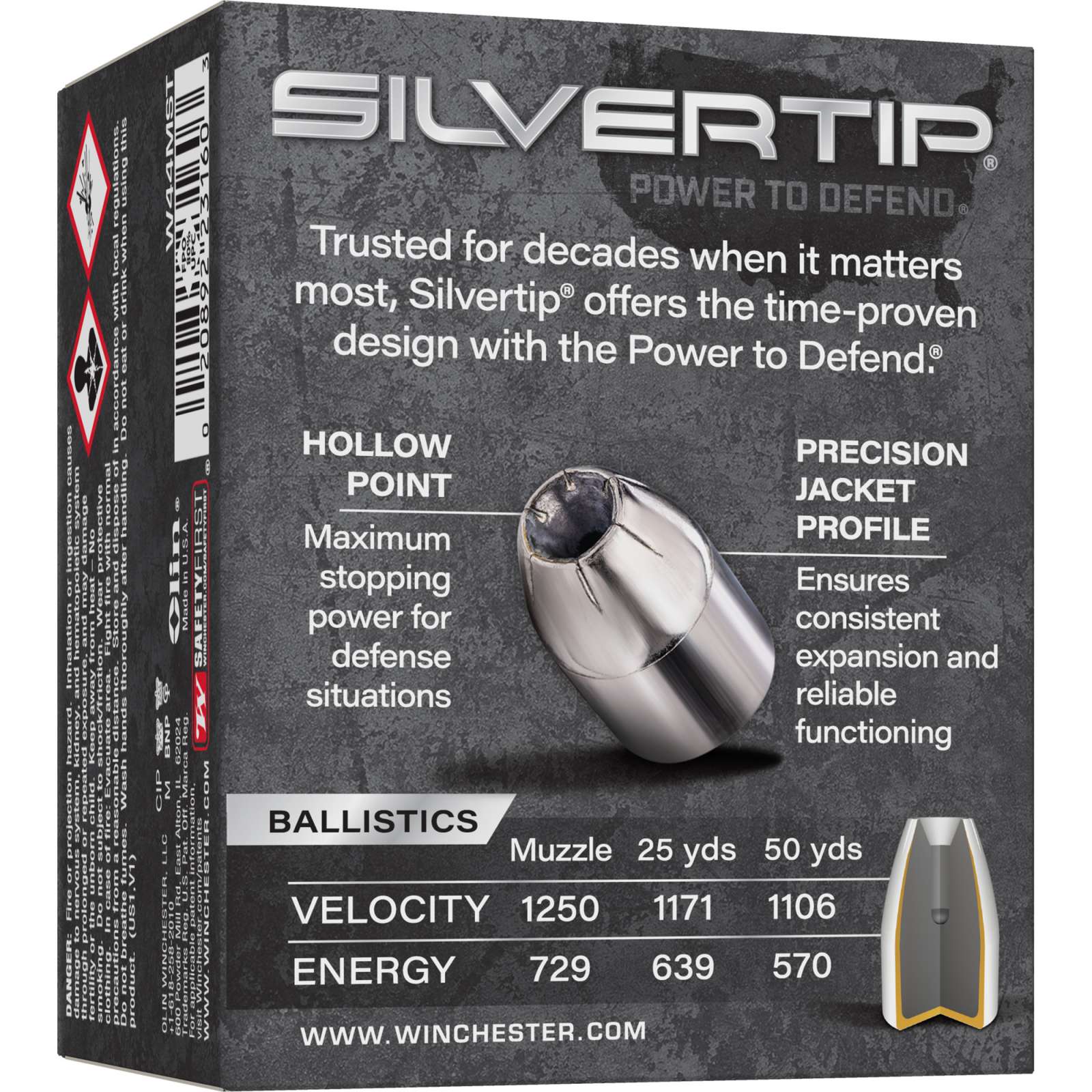 Winchester Silvertip .44 Rem Mag 210 Gr Jhp 20/10