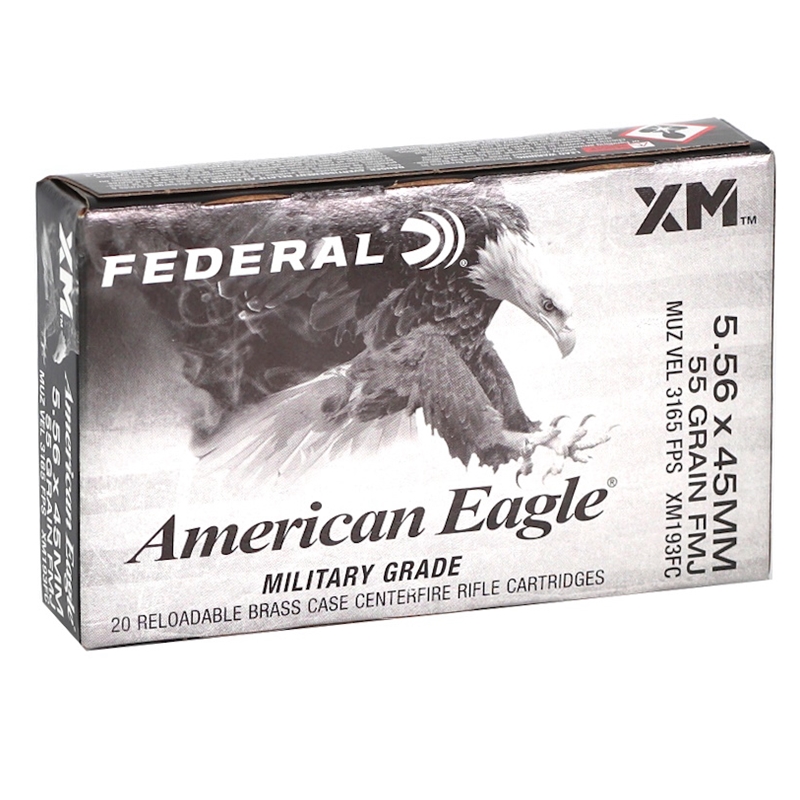 Federal Ae 5.56X45 55GR Fmj 20/BX