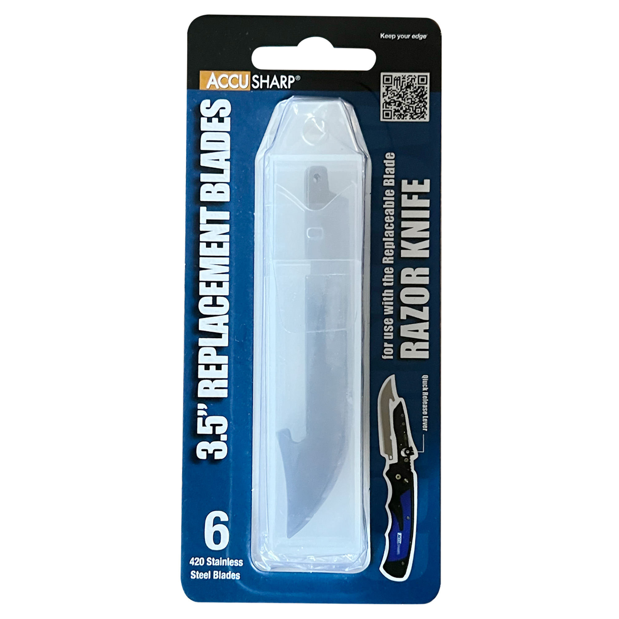 Accusharp 3.5 Replacement Blades 6-PACK - Stainless Steel