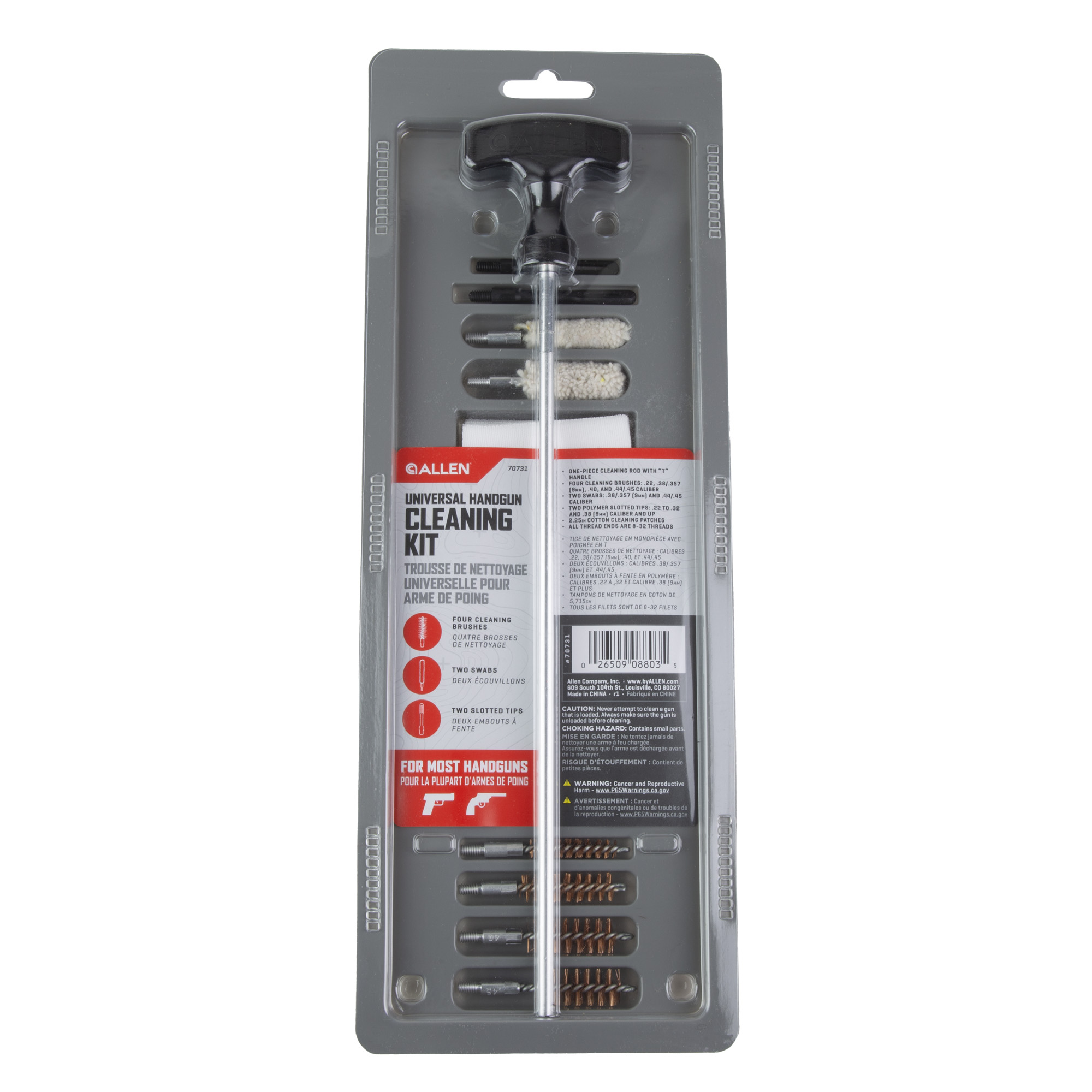 Allen Universal Handgun Cleaning Kit .22 - .45 Caliber