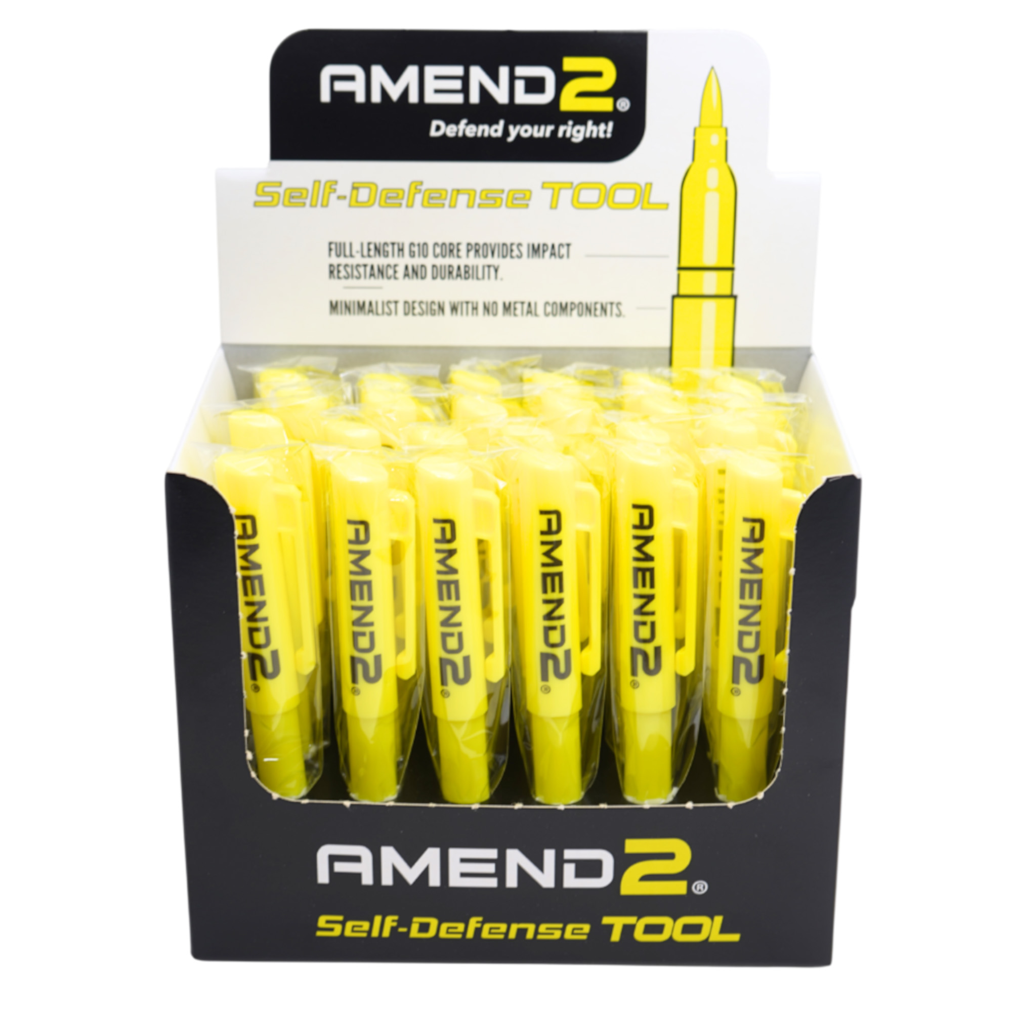 AMEND2 G10 Self-defense Pen Yellow Display