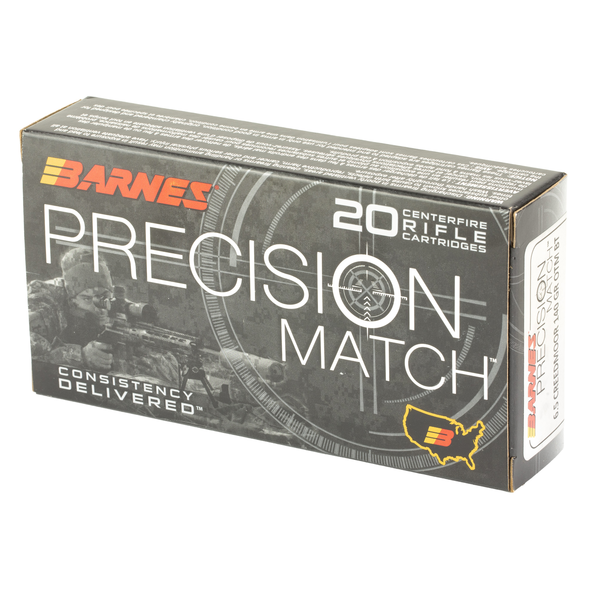 Barnes Precision Match 6.5 Creedmoor 140 Grain 20/ROUND - Image 3