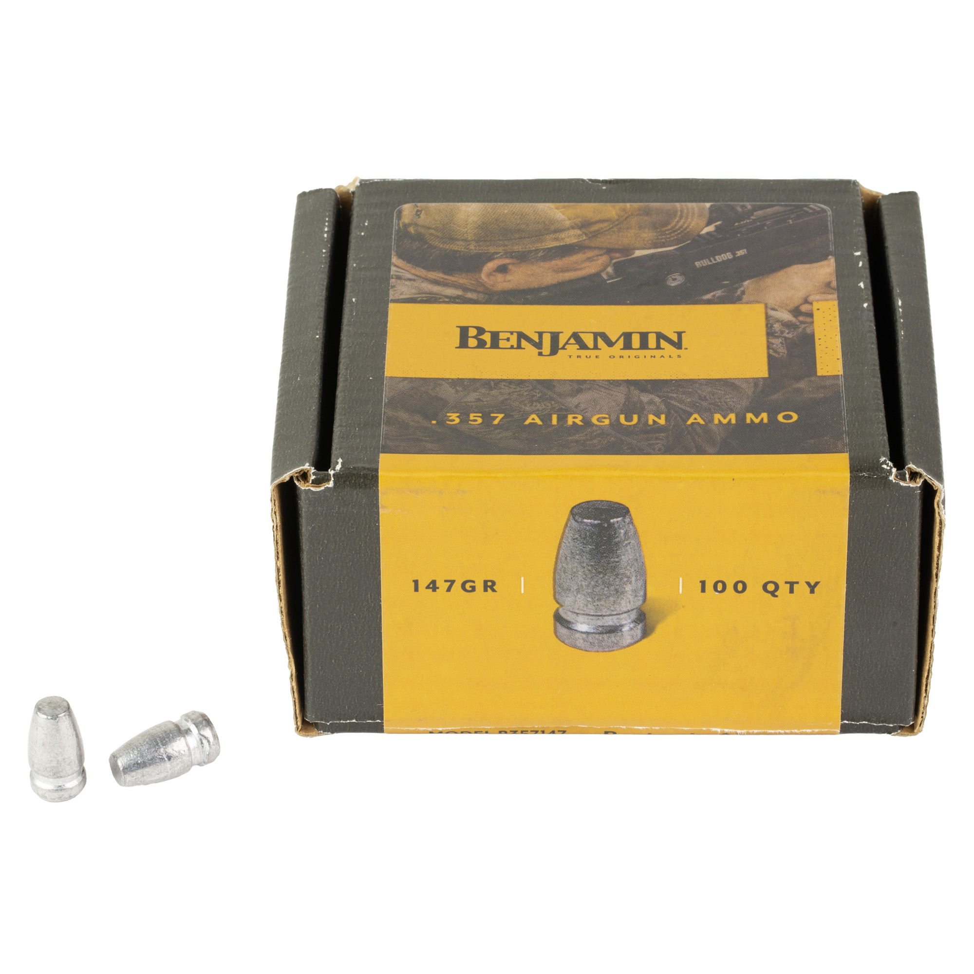 Benjamin .357 Cal 147 Gr Flat Nose Pellets 100 Pack