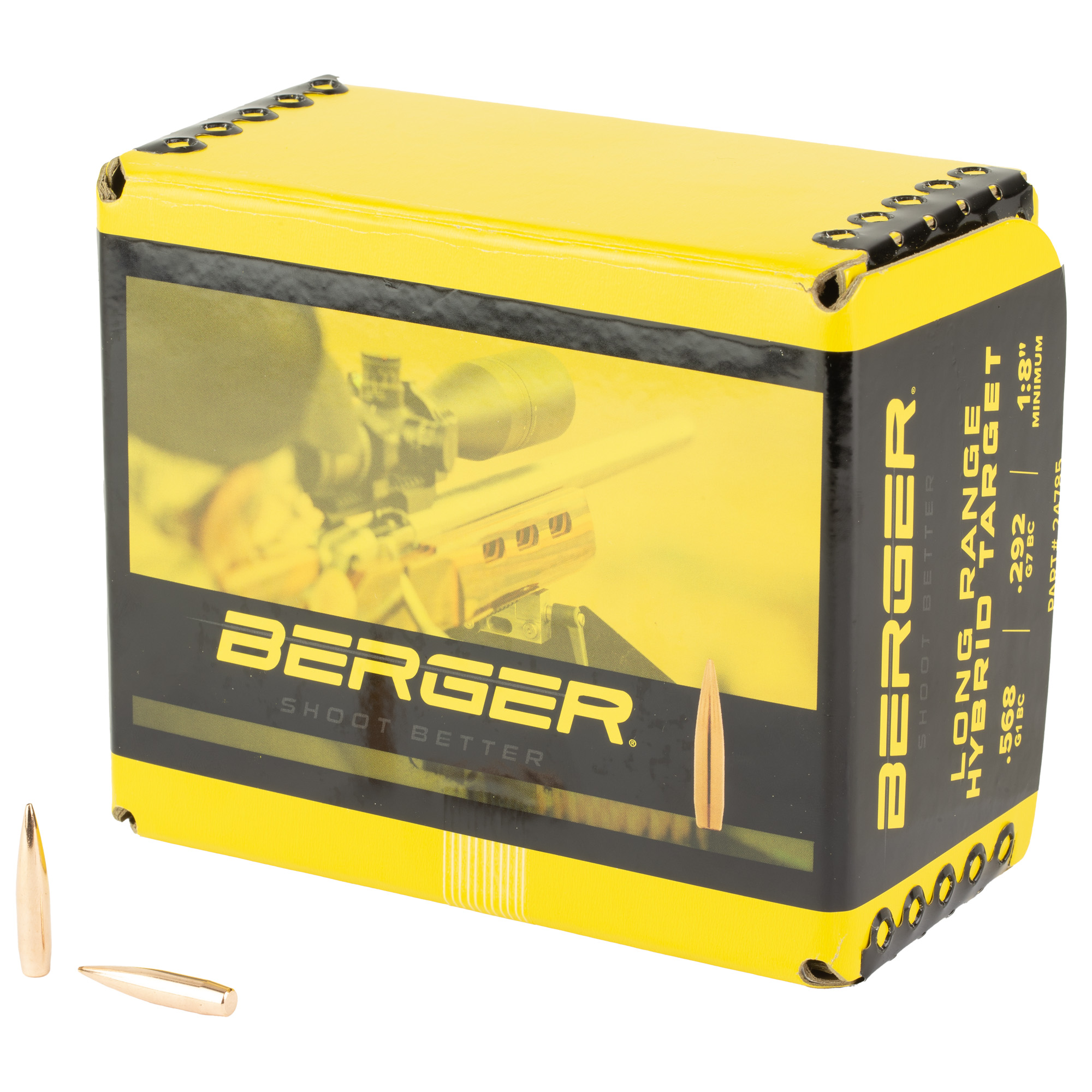 Berger 6MM .243 109 Gr Hybrid Target Bullets 500CT