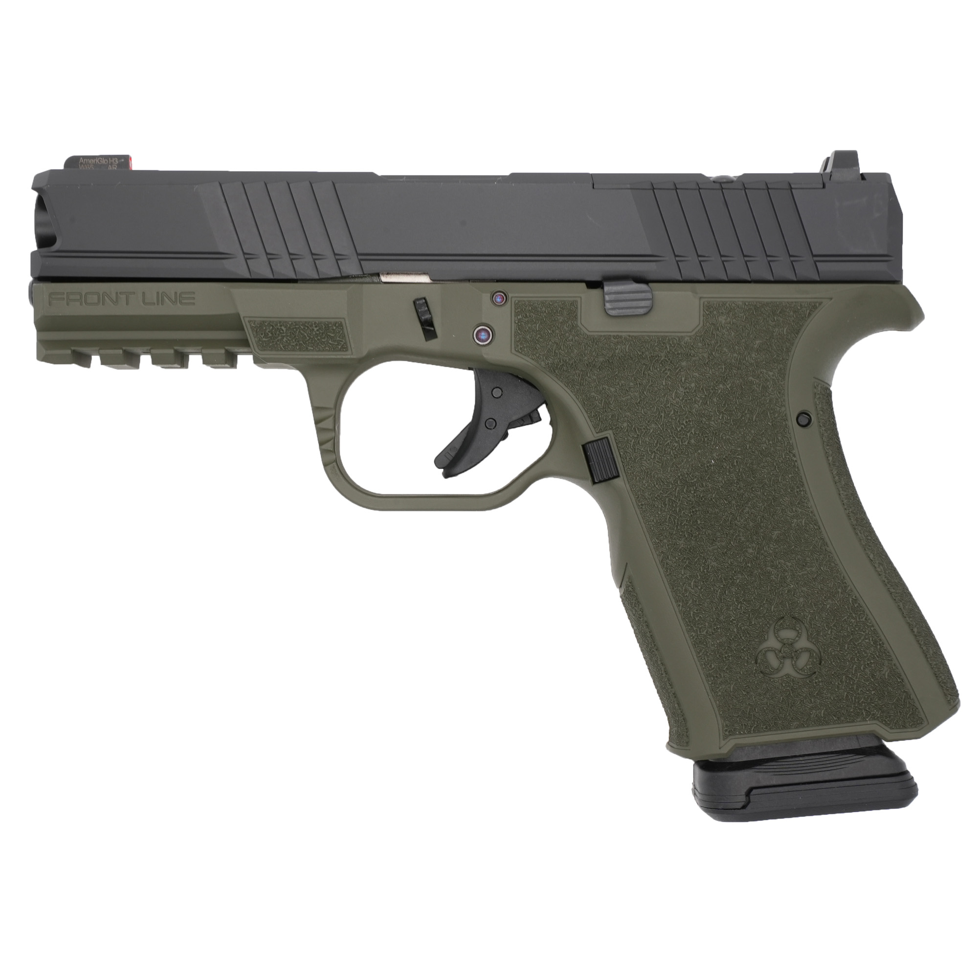Black Rain Ordnance Frontline 9MM 15RD Compact Pistol - Od Green/black