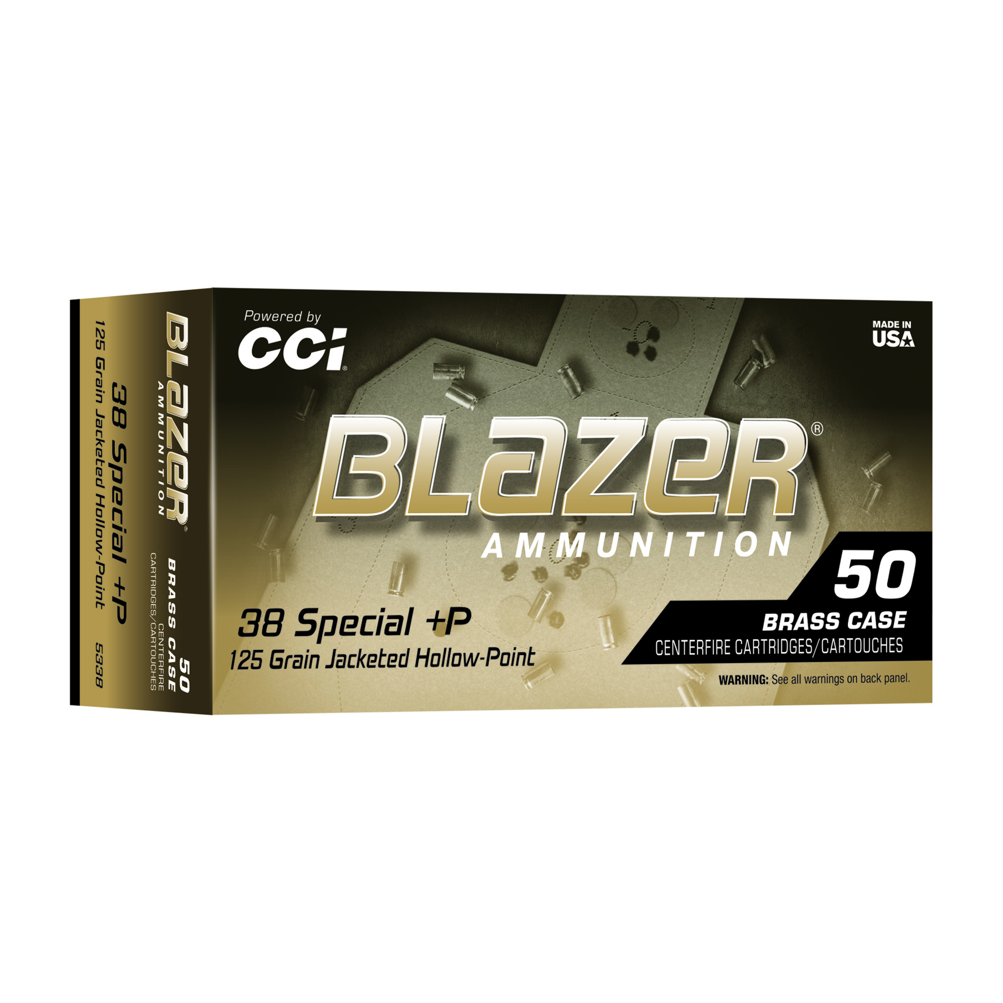 Cci Blazer Brass .38 Special +p 125GR Jhp 50RD