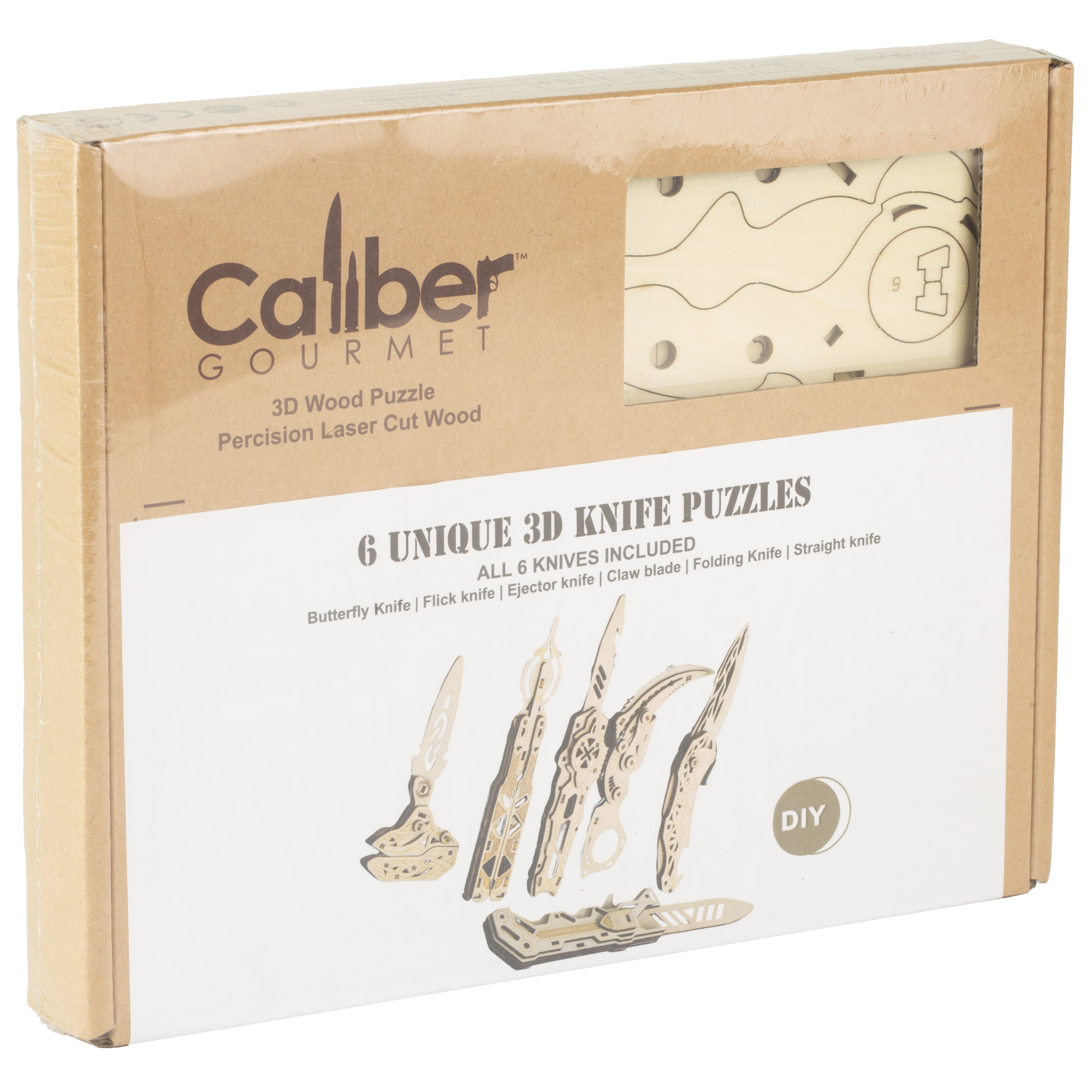 Caliber Gourmet Wood Knives Puzzles Set of 6