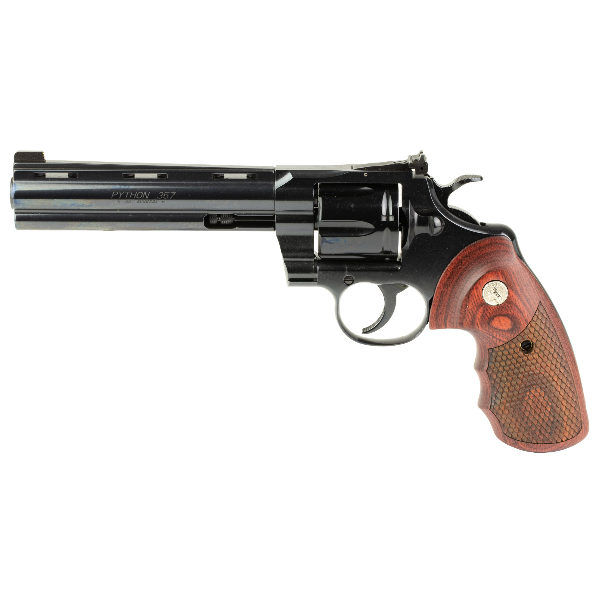 Colt Python 357MAG 6 Blued 6RD Talo With Snake Scale Grips