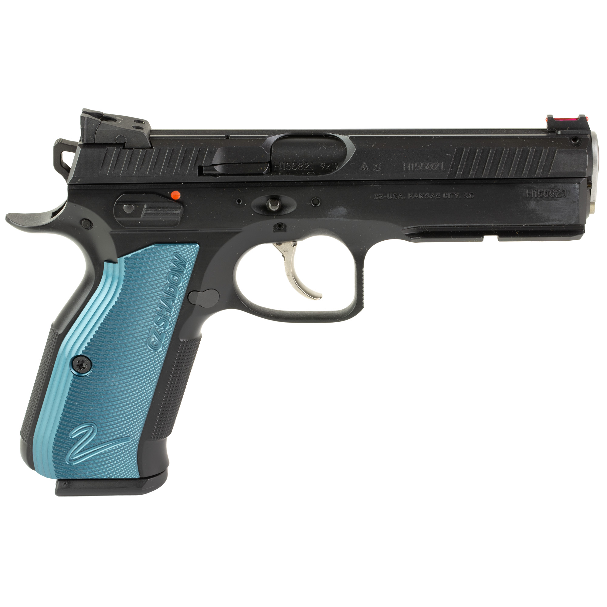 Cz Custom Shadow 2 Accu 9MM 17+1 Black Blue Grips - Image 2