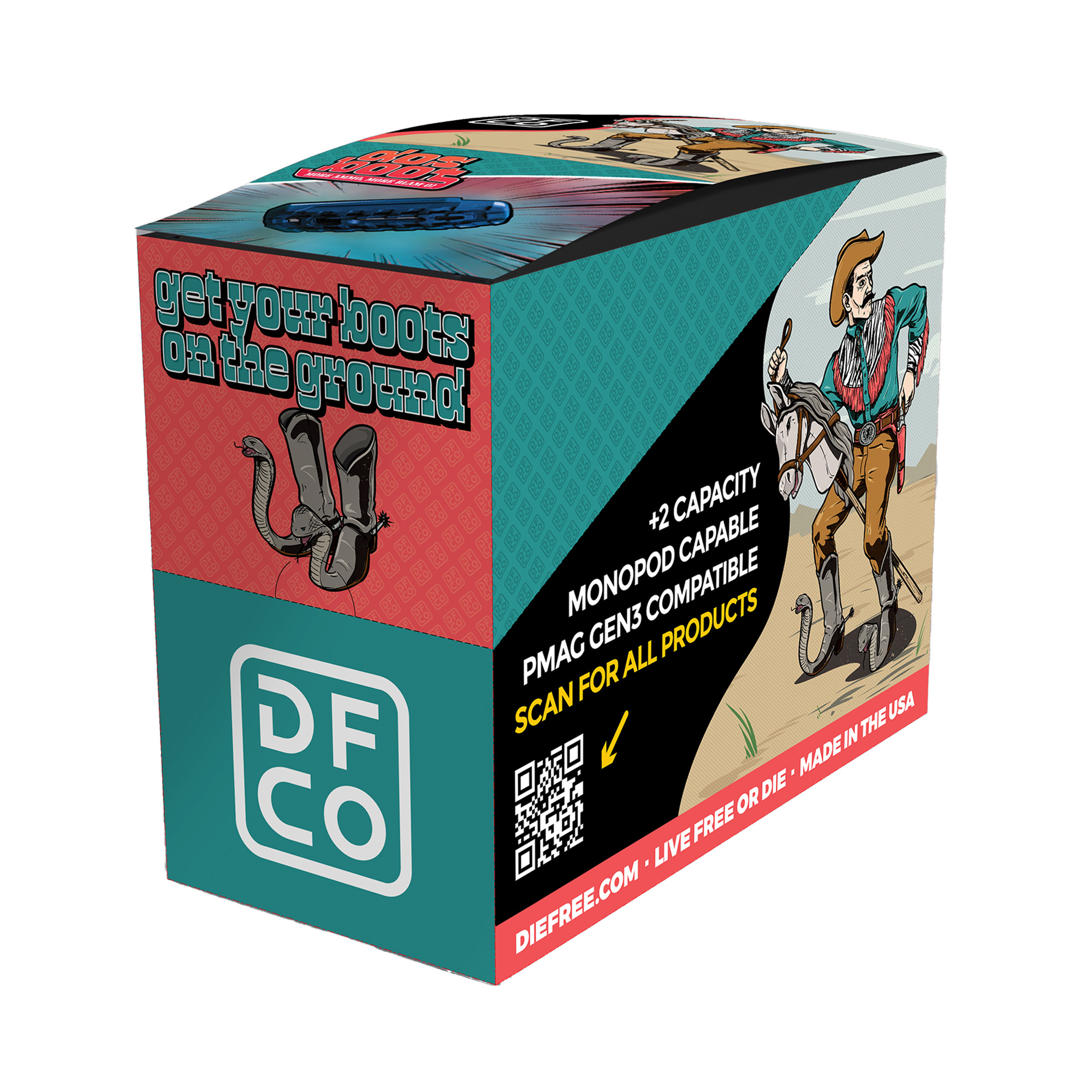 Die Free Co Dos Boot Magazine Extension +2 Rounds Black