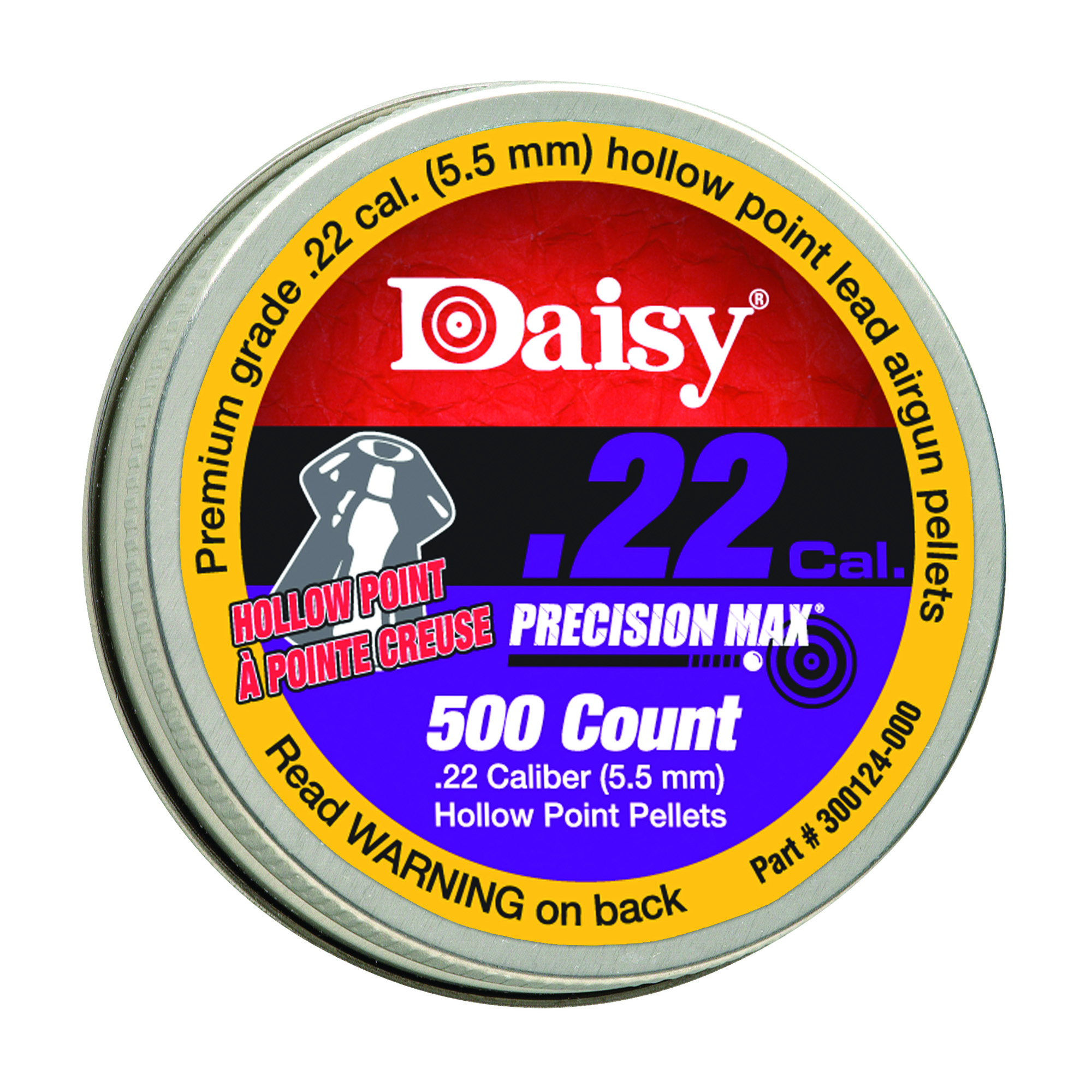 Daisy Precisionmax Hollow Point .22 Cal 500 Count Tin