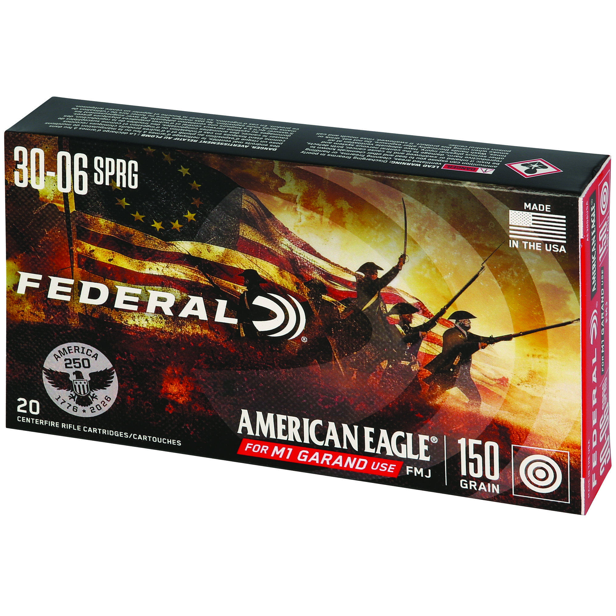 Federal AE3006USA 3006 Spg 150 Fmj 20/10