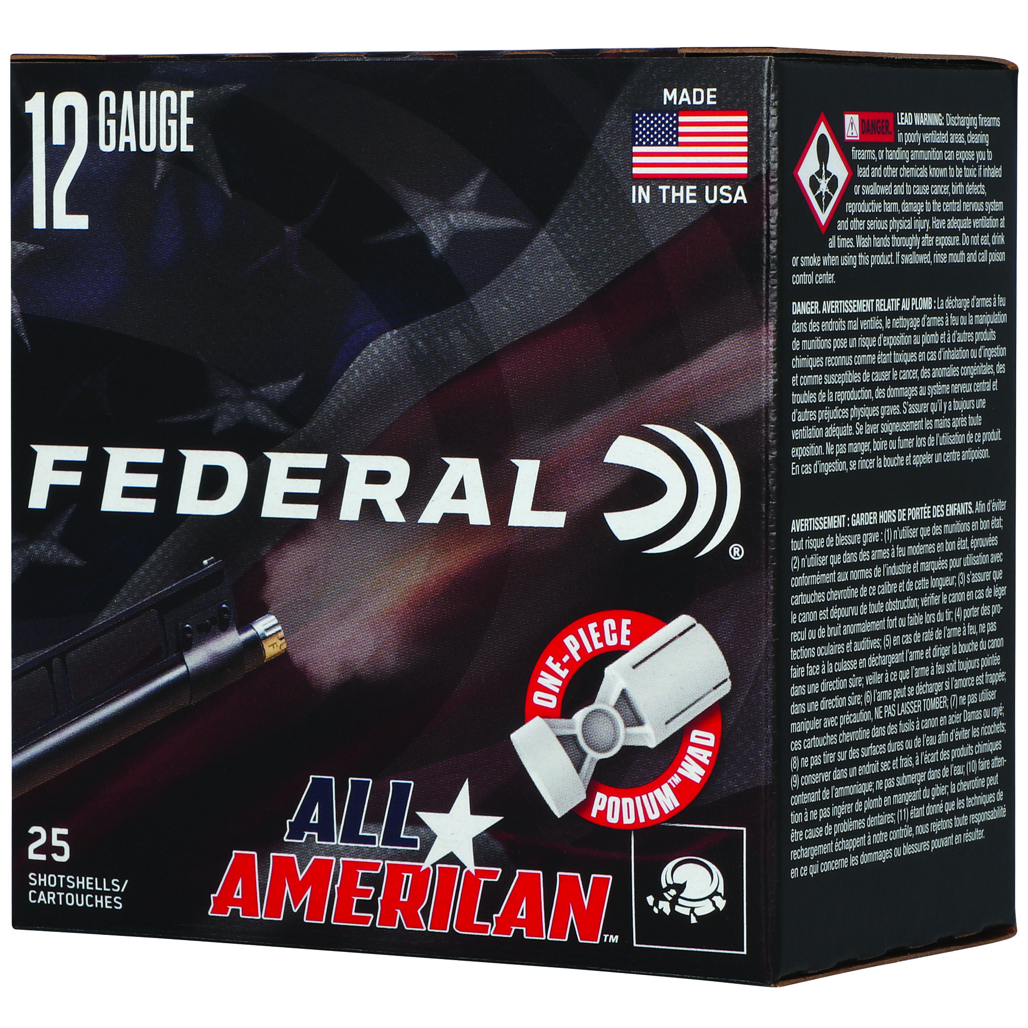 Federal All-american 12 Gauge 2.75 1 Oz 7.5 Shot 25 Per Box