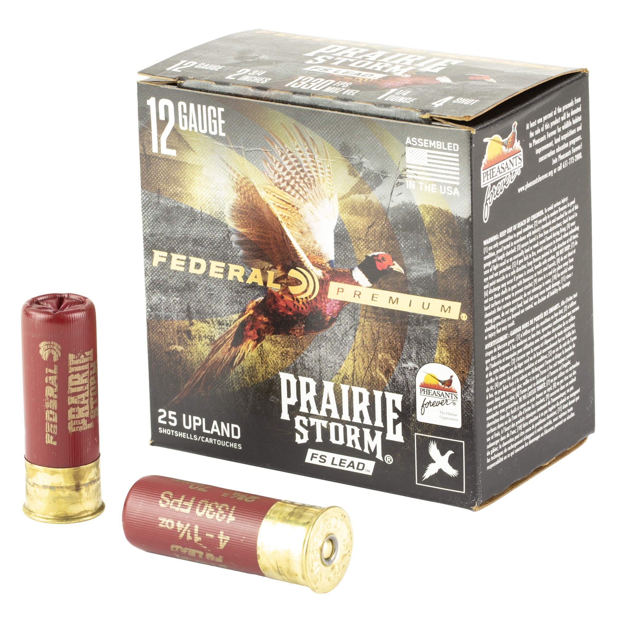 Federal Premium Prairie Storm Fs 12GA 2-3/4 1-1/4OZ 4 Shot Ammo