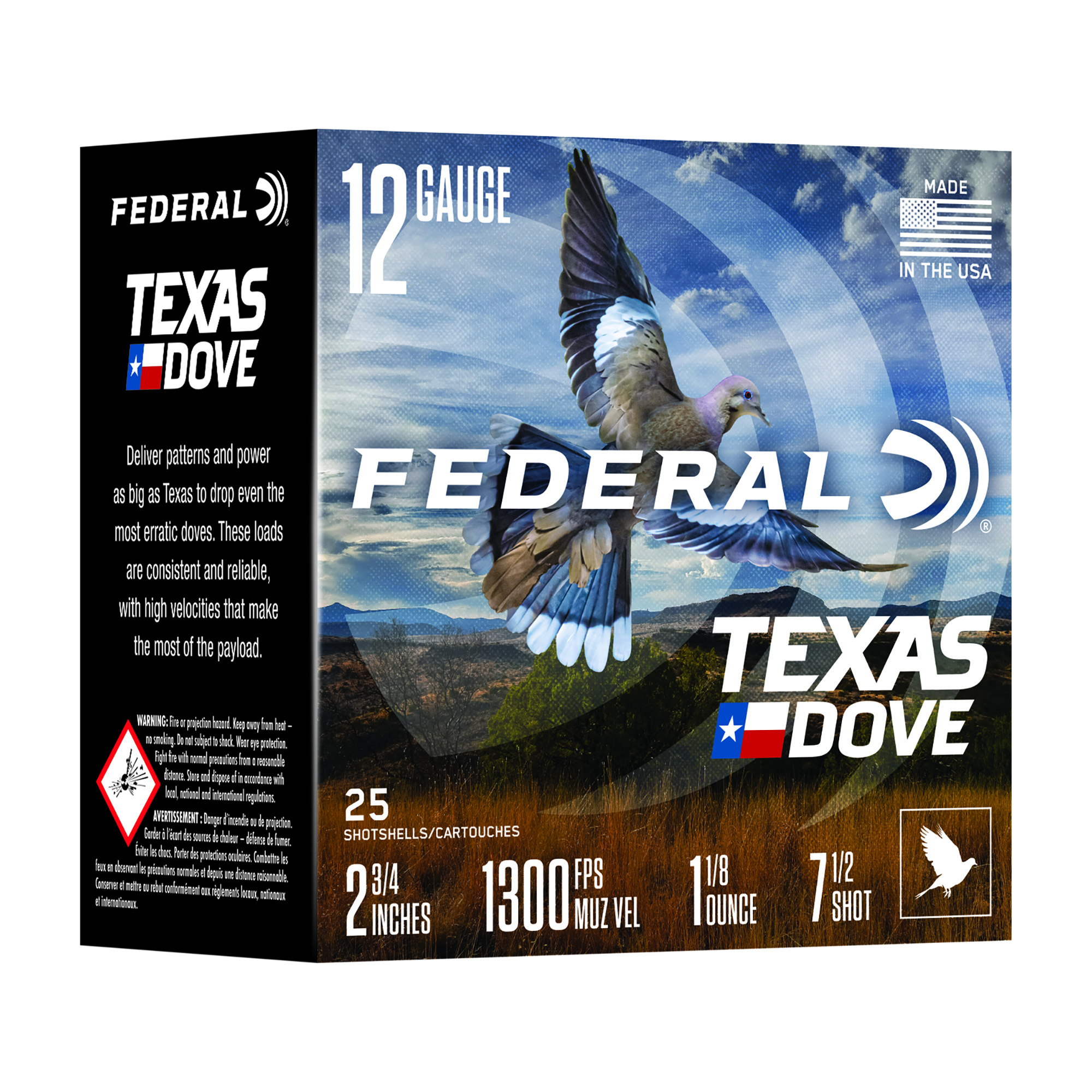 Federal Texas Dove 12GA 2.75 1 1/8OZ Shot Shell Ammunition