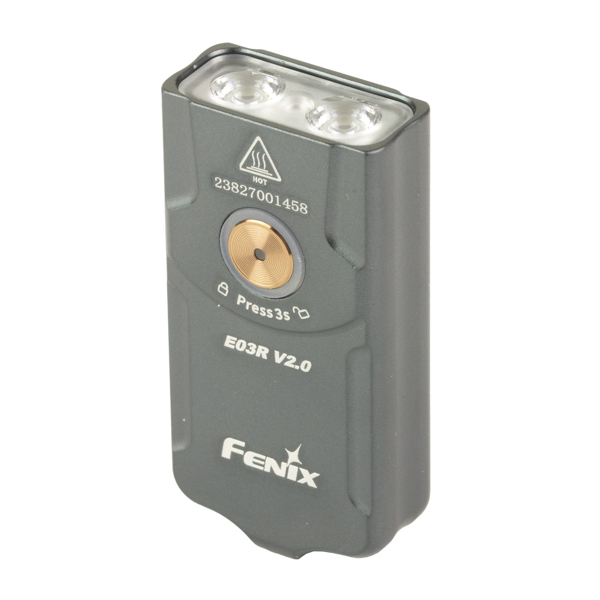 Fenix E03R V2 Keychain Flashlight Gray 500 Lumens
